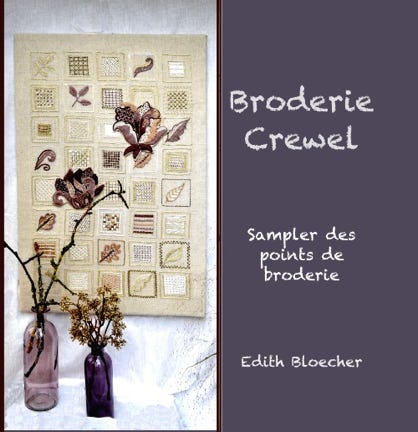 livre broderie crewel sampler des point de la broderie