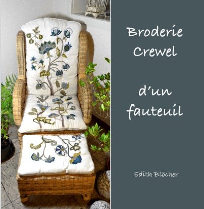 livre Broderie Crewel d’un fauteuil