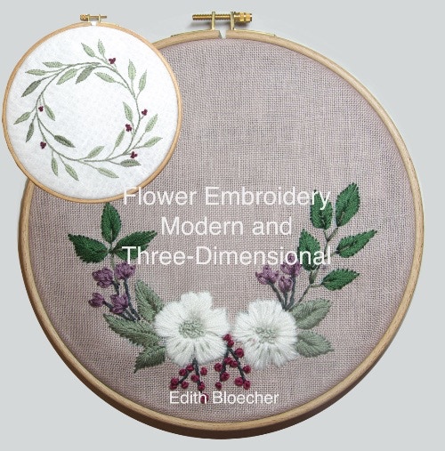 book flower embroidery modern and three-dimensional