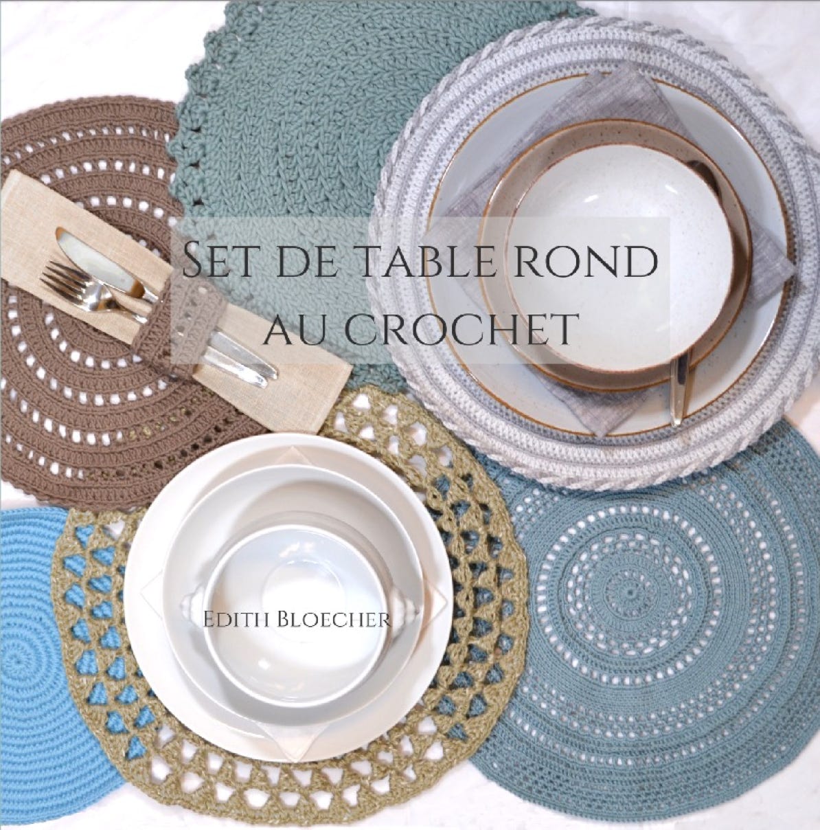 livre set de table rond au crochet