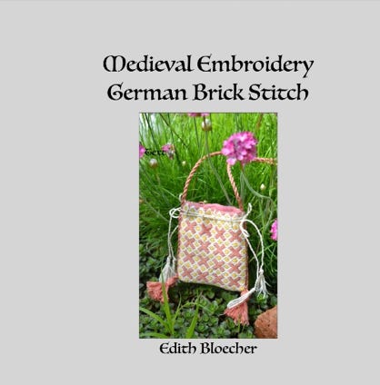 book medieval embroidery german brick stitch