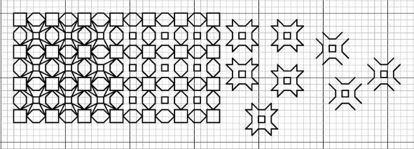 Schwarzstickerei, Blackwork Vorlage 1